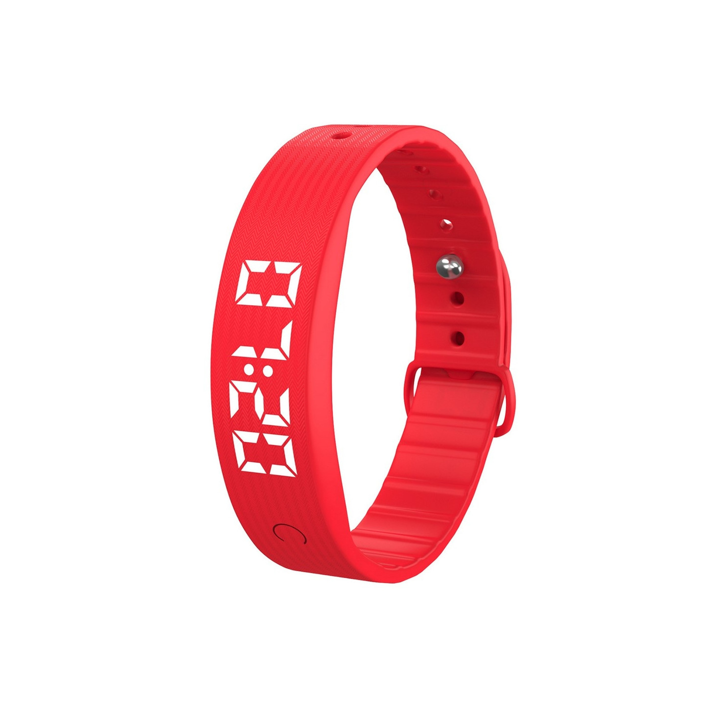 Smart bracelet vibrating alarm sleep monitoring digital display - Red