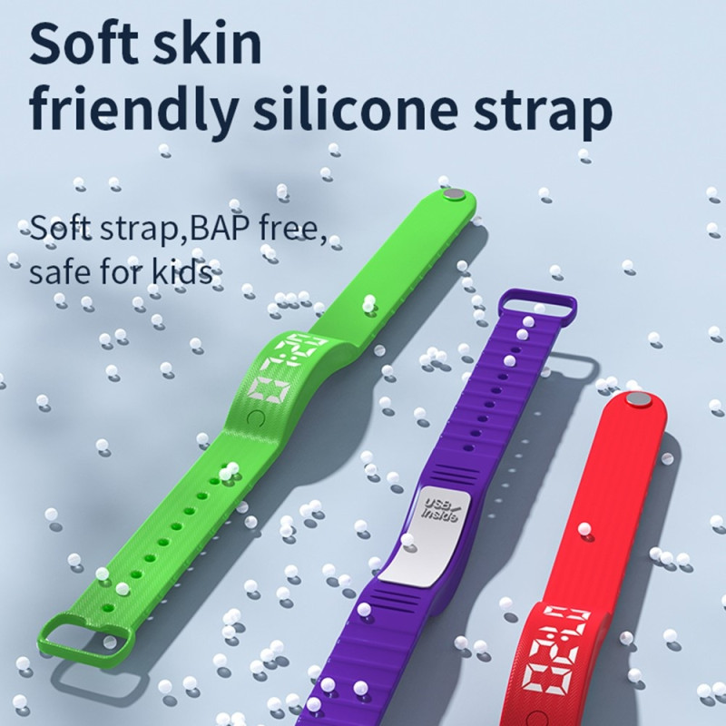 Smart bracelet vibrating alarm sleep monitoring digital display - Purple