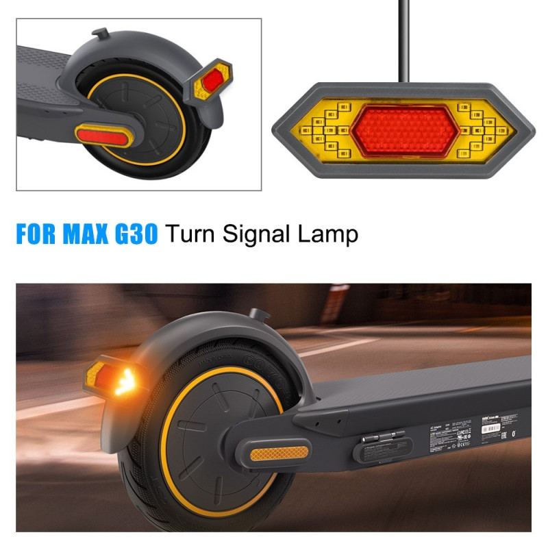 Til Ninebot Max G30 Baglygte Blinklys LED Scooter Baglygte