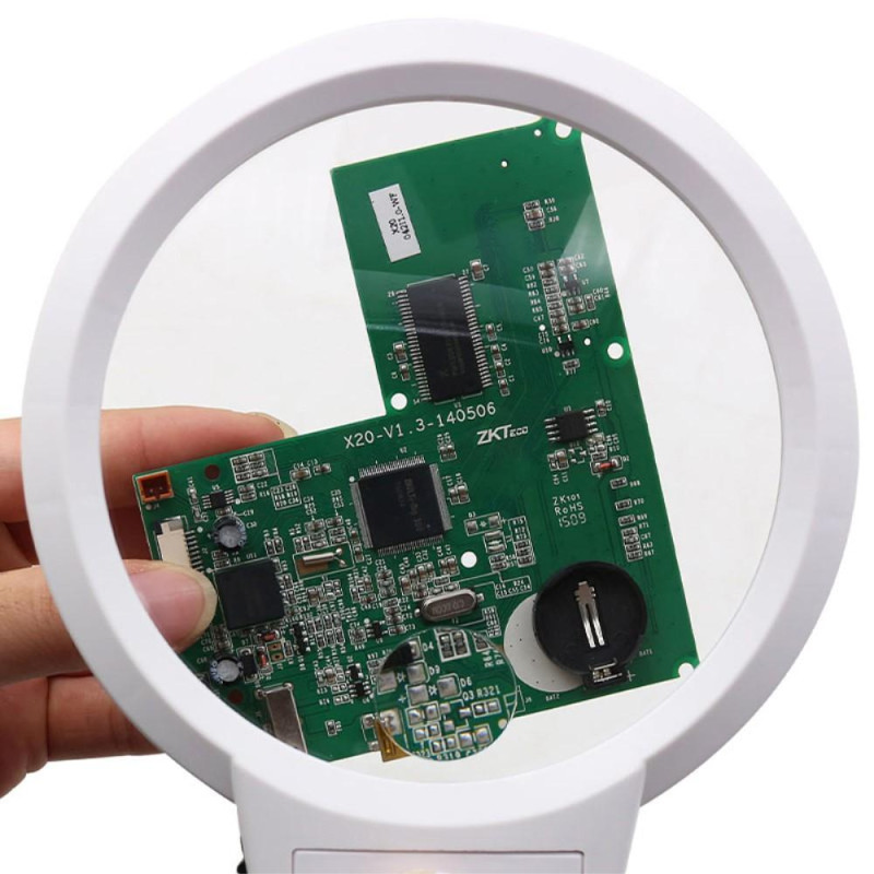 Sammenfoldelig skrivebordstype LED - forstørrelsesglas 130mm 2.5X 5X Forstørrelsesglas