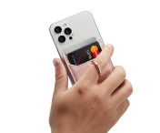 MUXMA Korthållare Ring Ställ RFID Blockerande Kreditkort - Rosa