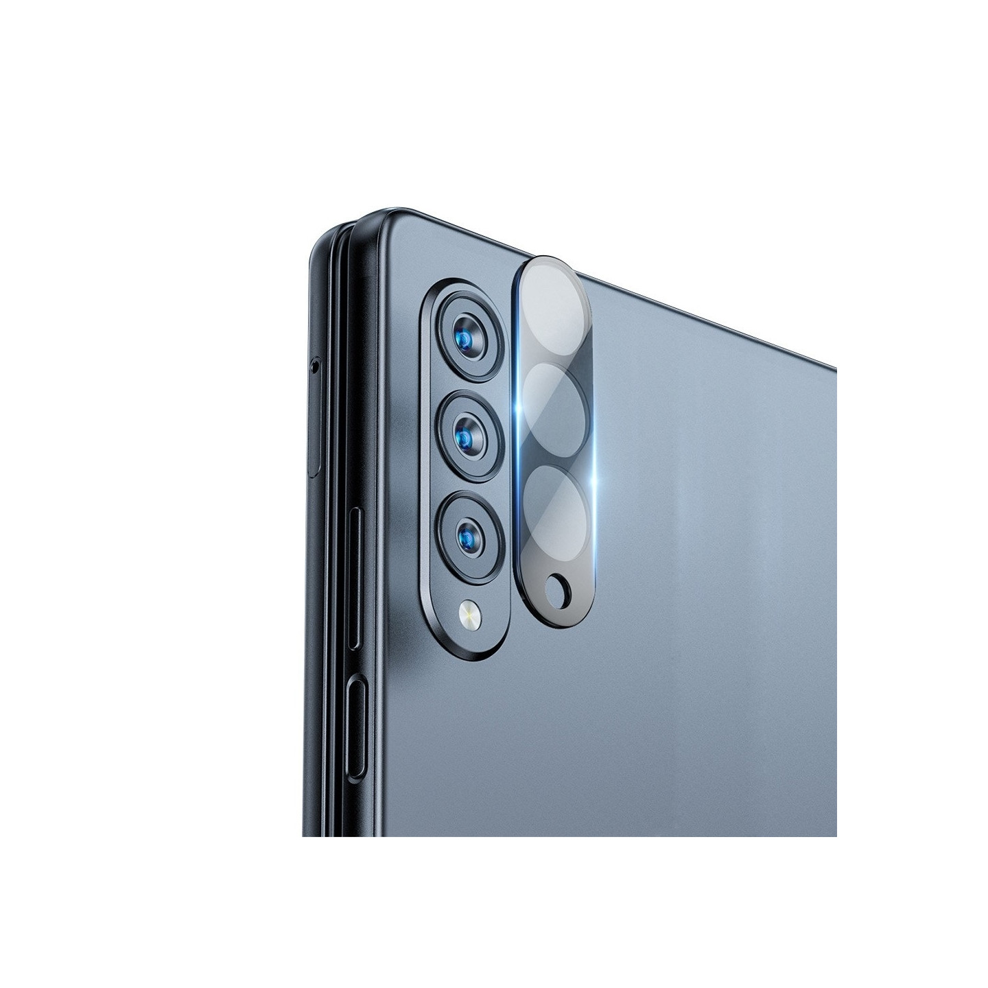 HAT PRINCE 2Pcs For Samsung Galaxy Z Fold6 5G Camera Lens Protector Tempered Glass Phone Lens Film - Black