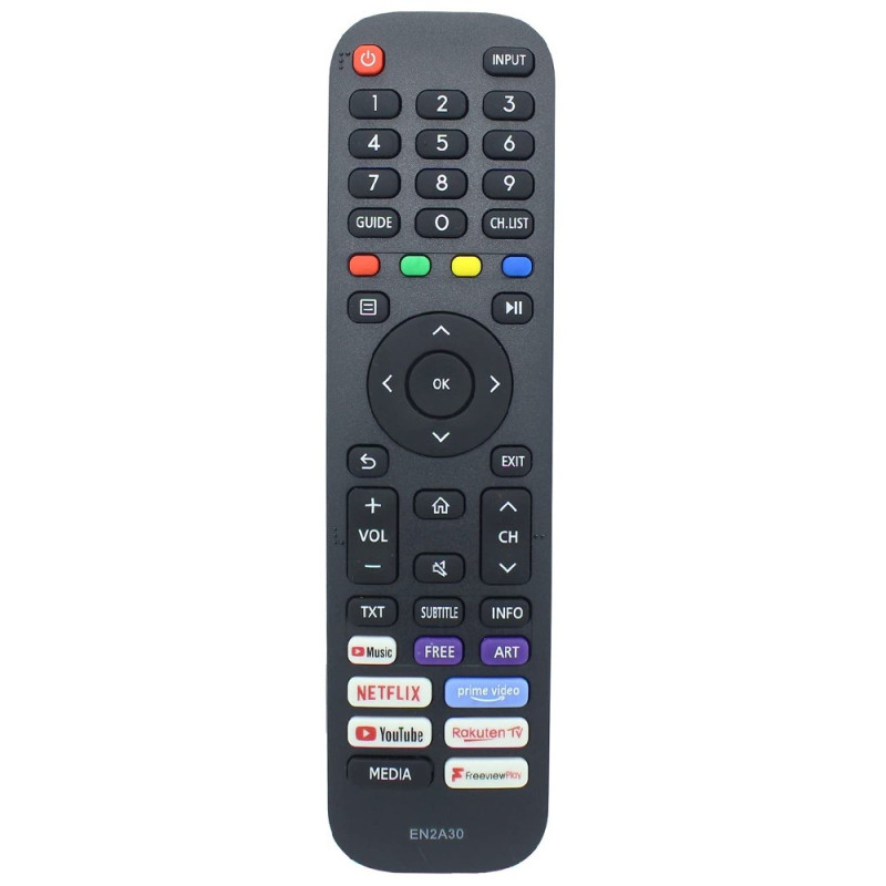 Erstatning av TV - fjernkontroll for EN2A30 for Hisense TV