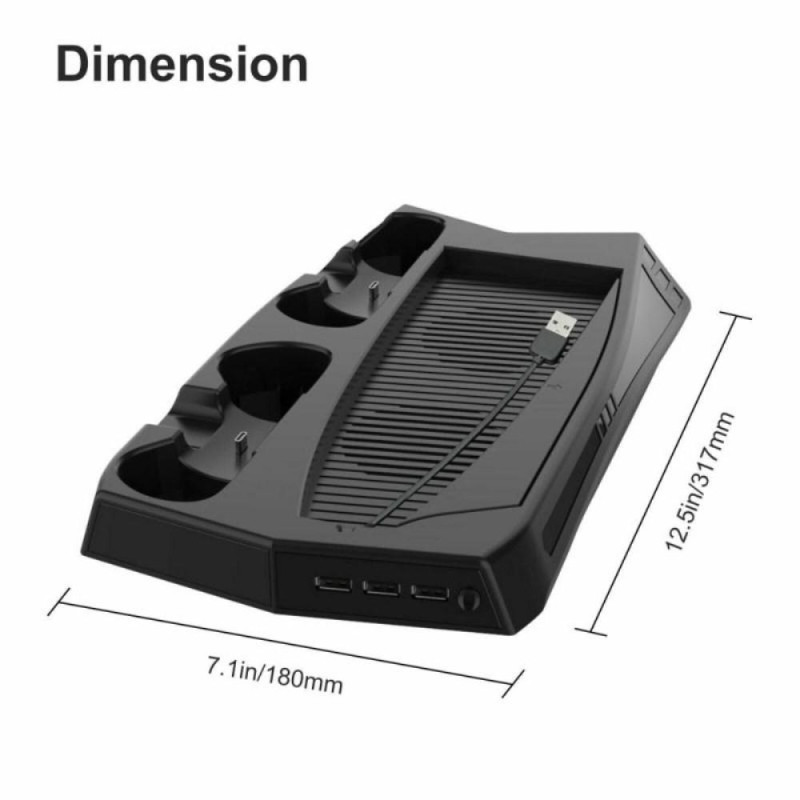 Sony Playstation 5 UHD/DE Opladningsstativ Køleventilatorcontrolleroplader