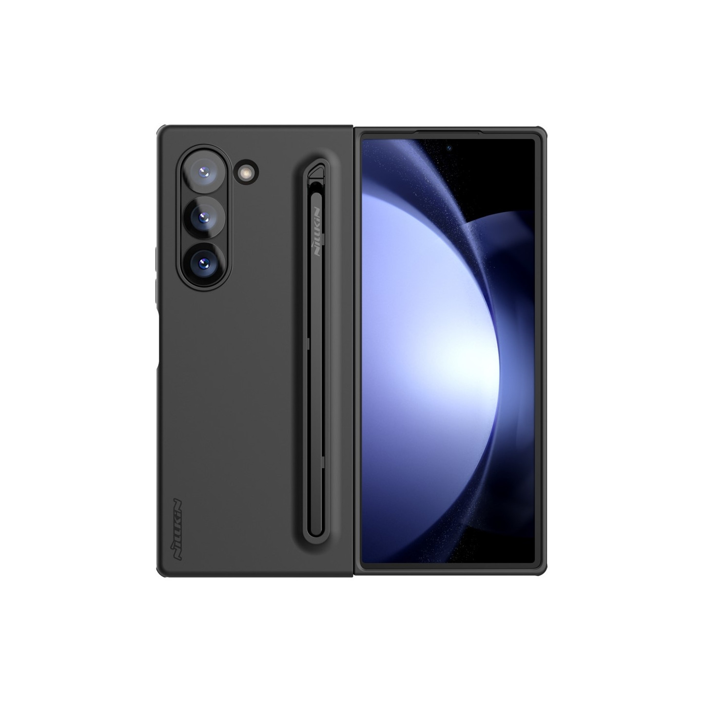 NILLKIN Flex Pure Fold Cover til Samsung Galaxy Z Fold6 5G Silikone + PC Telefoncover med Stylus Pen - Sort