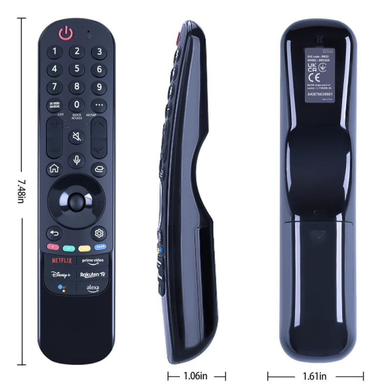 TV - fjernkontroll erstatning for AKB76039901 for LG TV