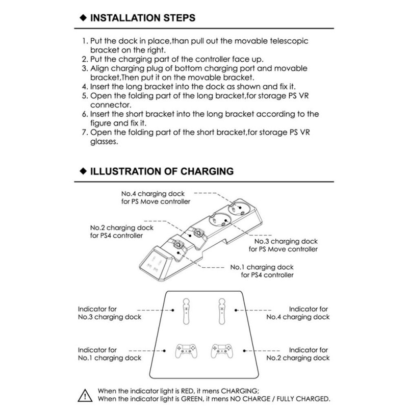 Sony Playstation 4 Slim Pro VR Charging stand Stand Cooling Fan Controller Charger