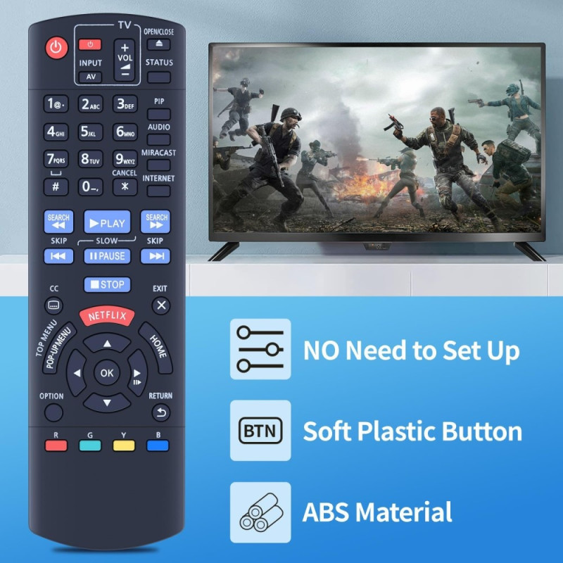 Television kaukosäädin Korvaa N2QAYB000953 Panasonic TV:lle