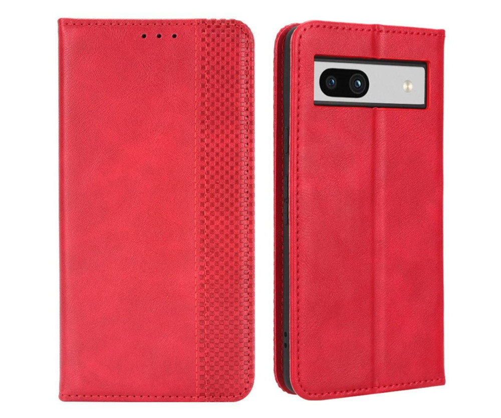 Google Pixel 7a Plånboksfodral Exklusivt Röd