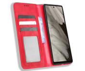 Google Pixel 7a Plånboksfodral Exklusivt Röd