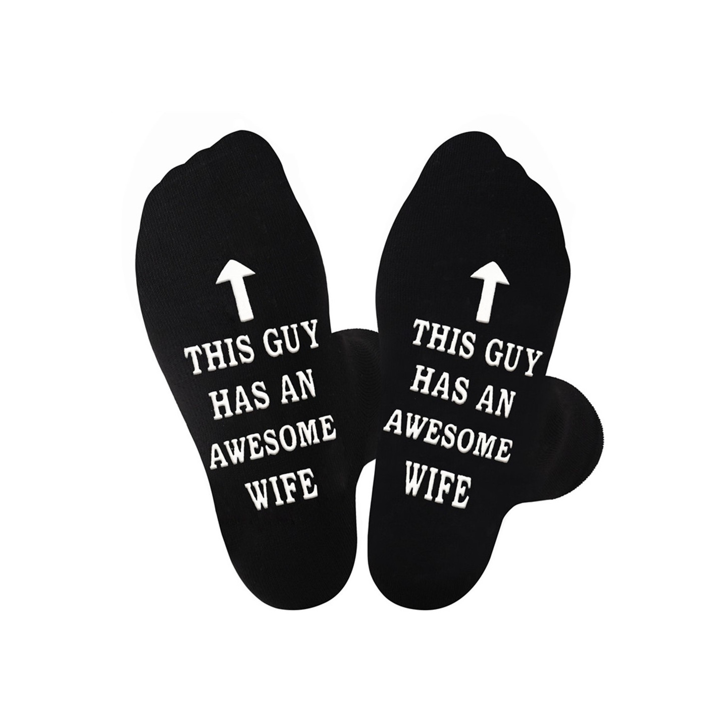 Funny Socks Men Breathable Cotton Non-Slip "This Guy Has An Awesome Wife"