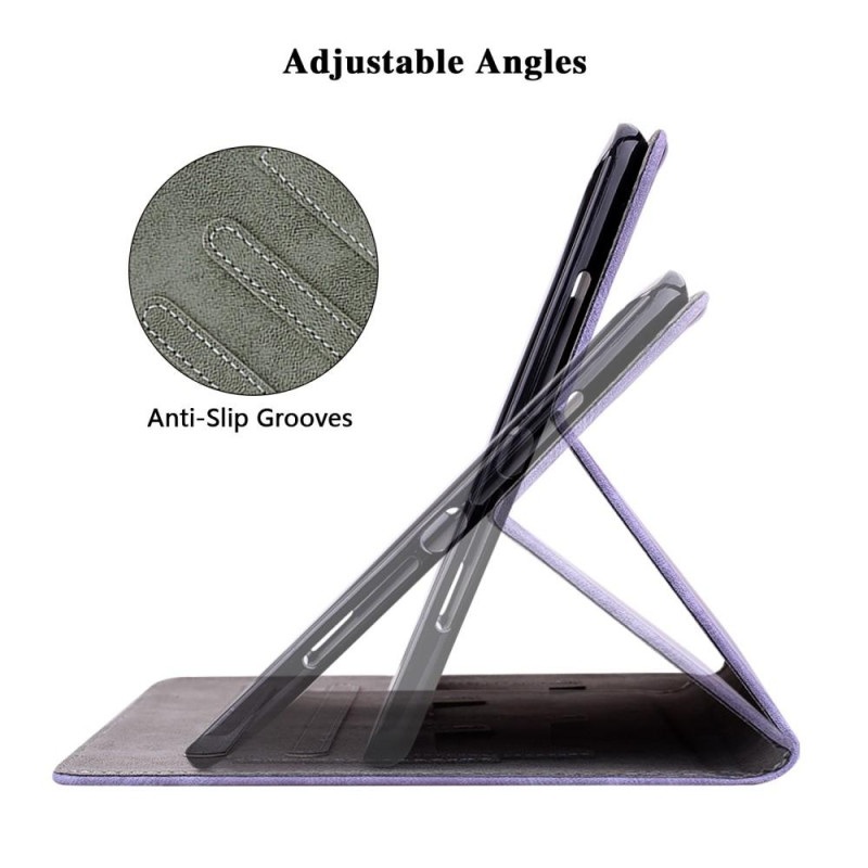 Nokia T21 Deksel med Trykt Søt Tiger+Kortholder - Lilla