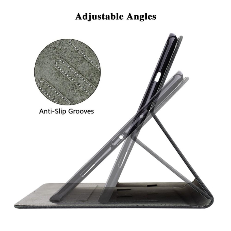 For Nokia T21 Case Imprinted Cute Tiger Tablet Cover Card Holder - Black