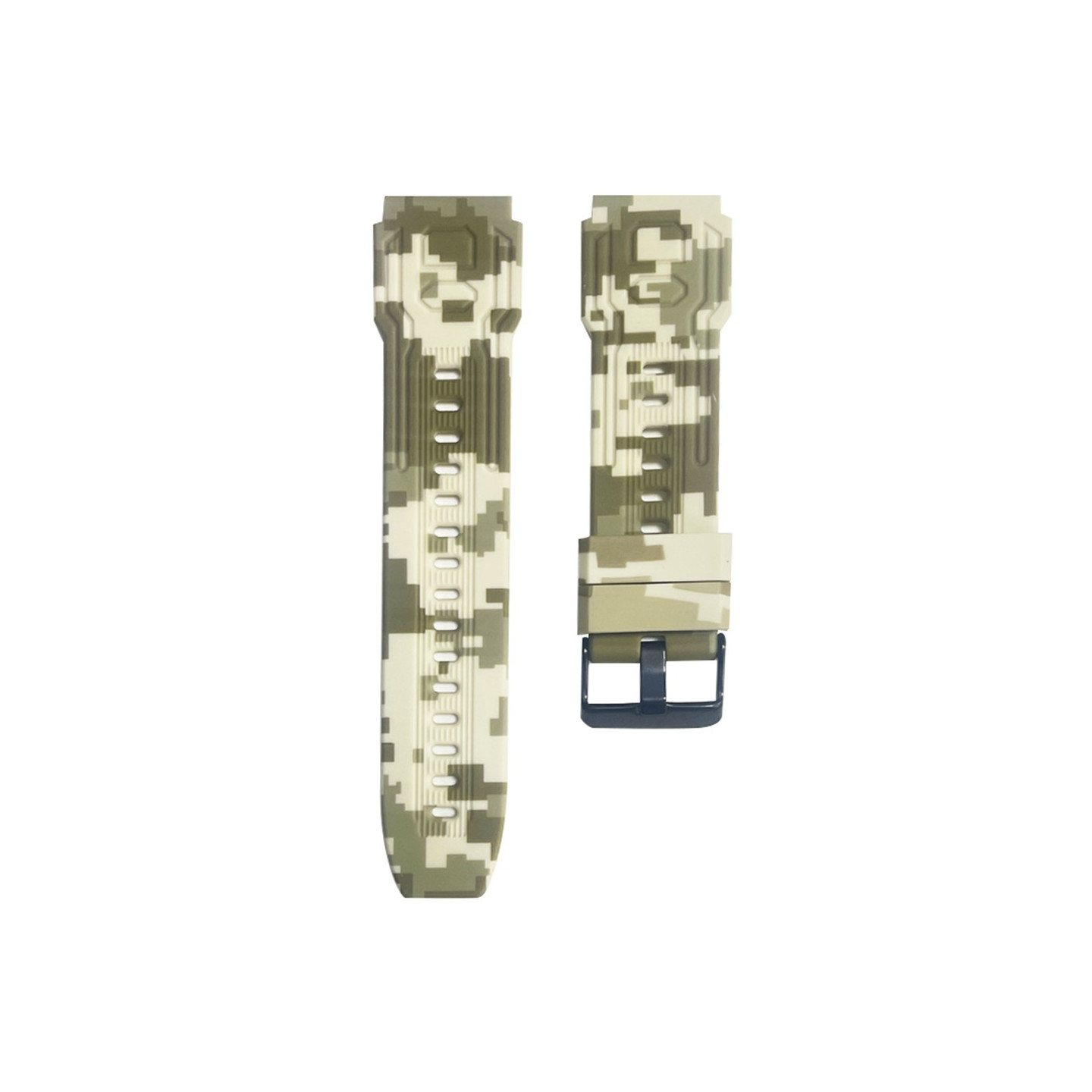 Ranneke Garmin Fenix 7 / 7 Pro / 6 / 5 22 mm silikonille - sotilaallinen keltainen