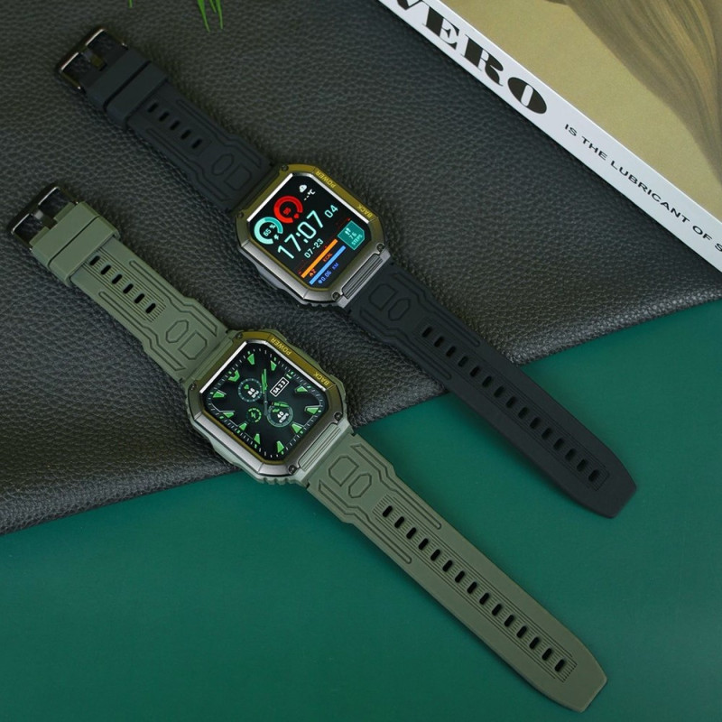 Armbånd til Garmin Fenix 7 / 7 Pro / 6 / 5 22 mm Silikone - Camouflage sort