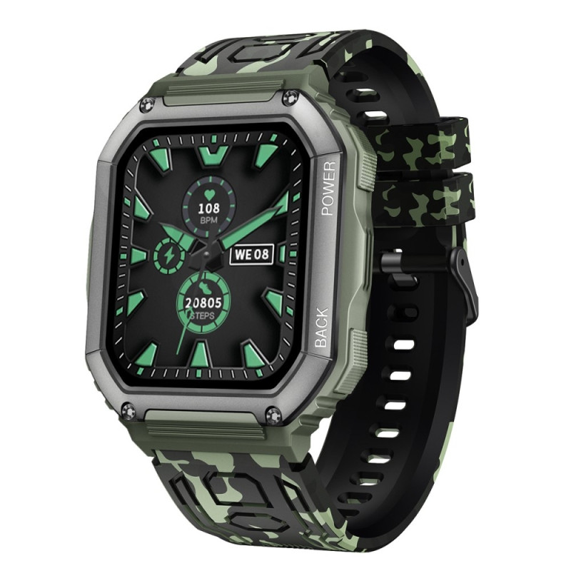 Wristband For Garmin Fenix 7 / 7 Pro / 6 / 5 22mm Silicone - Camouflage Green