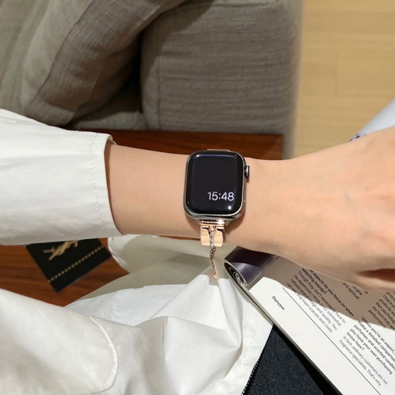 Armbånd til klokkeserie Ultra 2 49mm 9 8 7 45mm 6 5 4 SE etc - Rose gull