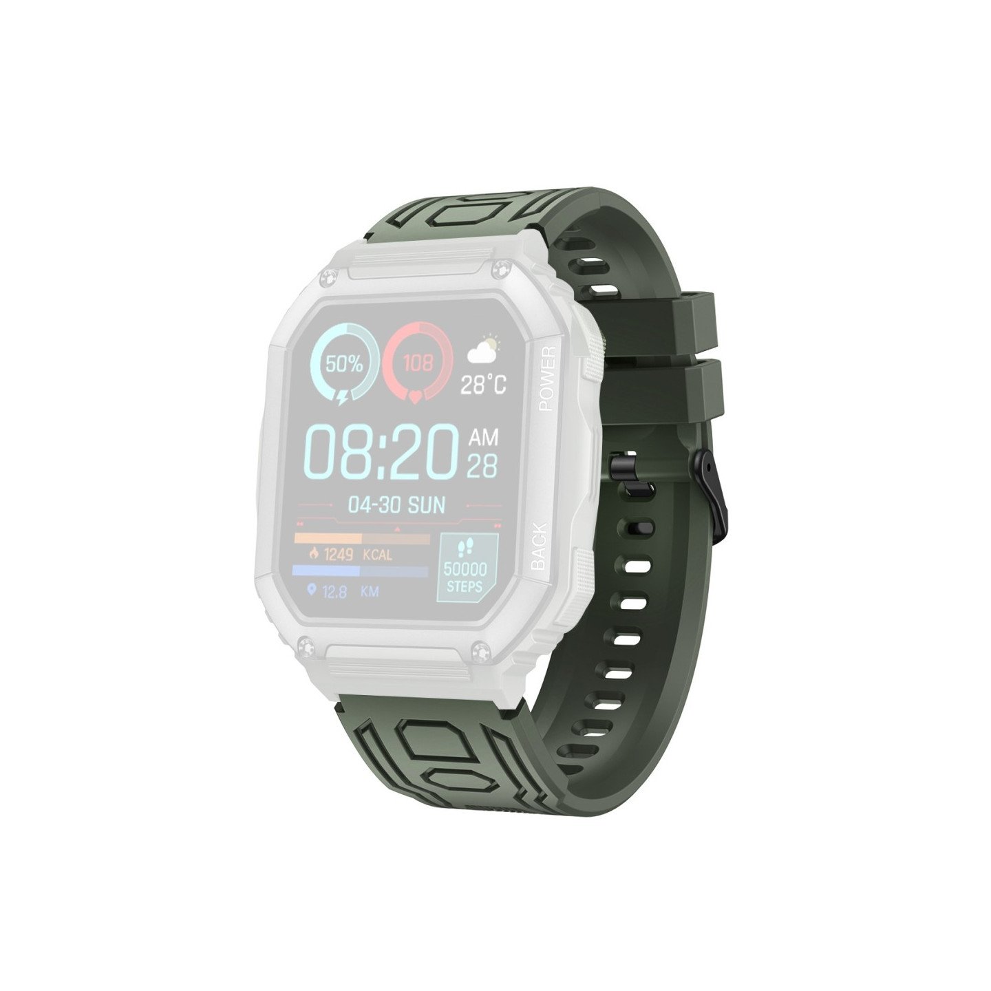 Wristband For Garmin Fenix 7 / 7 Pro / 6 / 5 22mm Silicone - Green