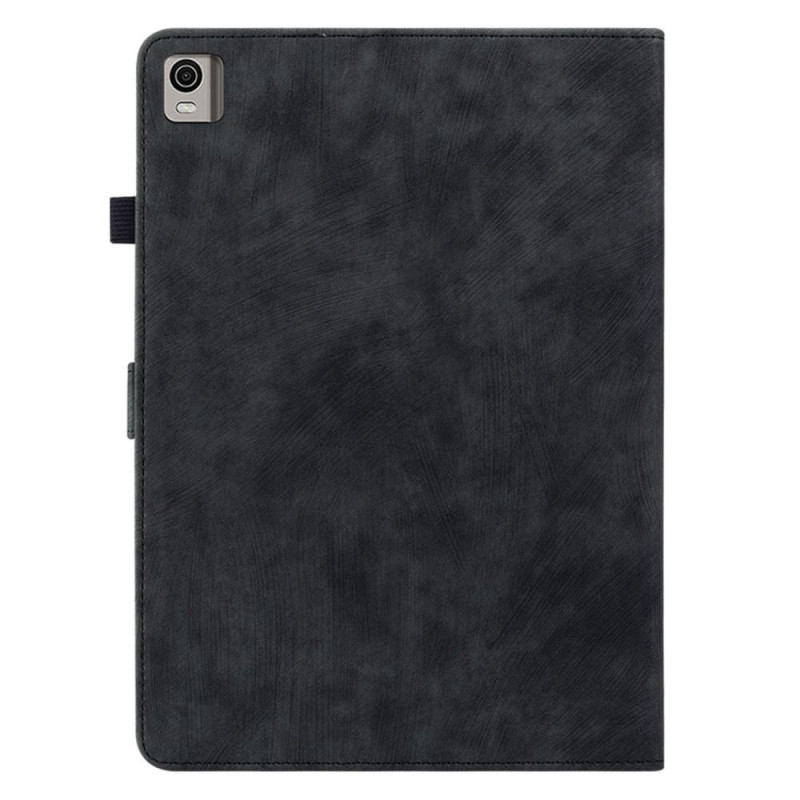 Nokia T21 koteloon painettu söpö tiikeri tabletin kansi kortin pidike - musta