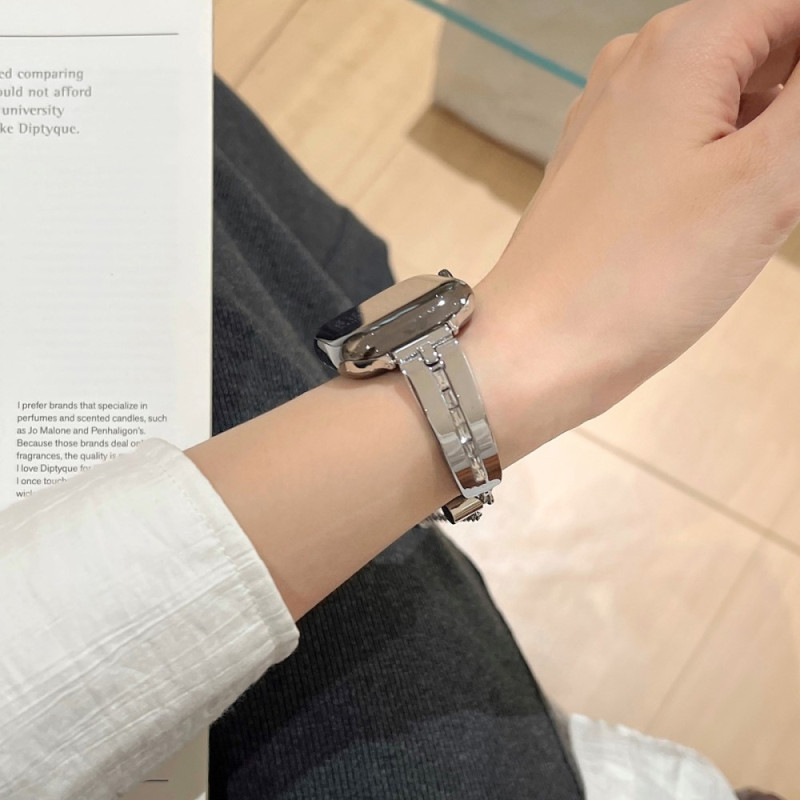 Strap For Watch Series Ultra 2 49mm 9 8 7 45mm 6 5 4 SE etc - Silver