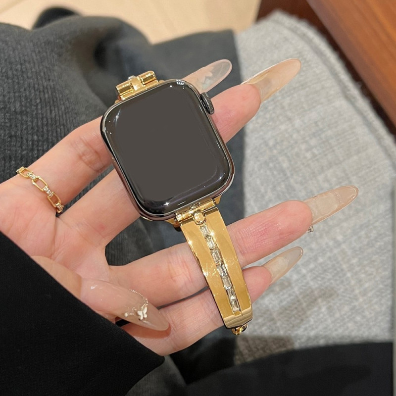 Armbånd til klokkeserie Ultra 2 49mm 9 8 7 45mm 6 5 4 SE etc - gull