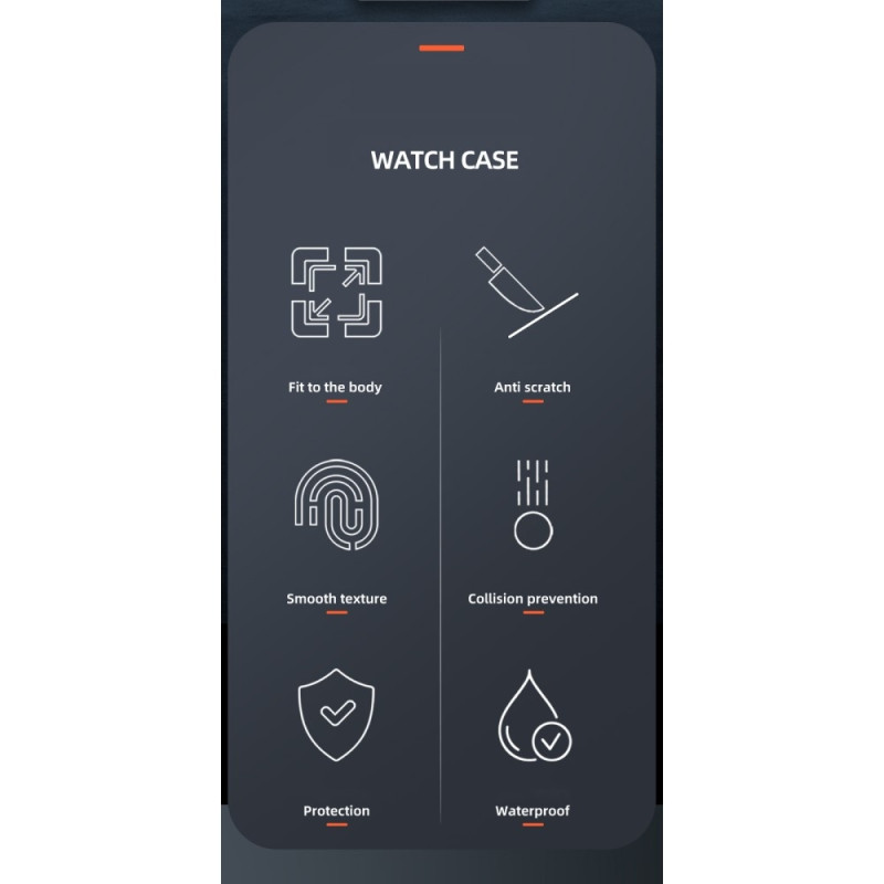 TPU Shell Case For Samsung Galaxy Watch7 44mm Full Coverage