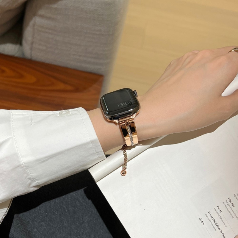 Strap For Watch Series 9 8 7 41mm 6 5 4 SE 40mm 3 2 1 38mm - Rose Gold