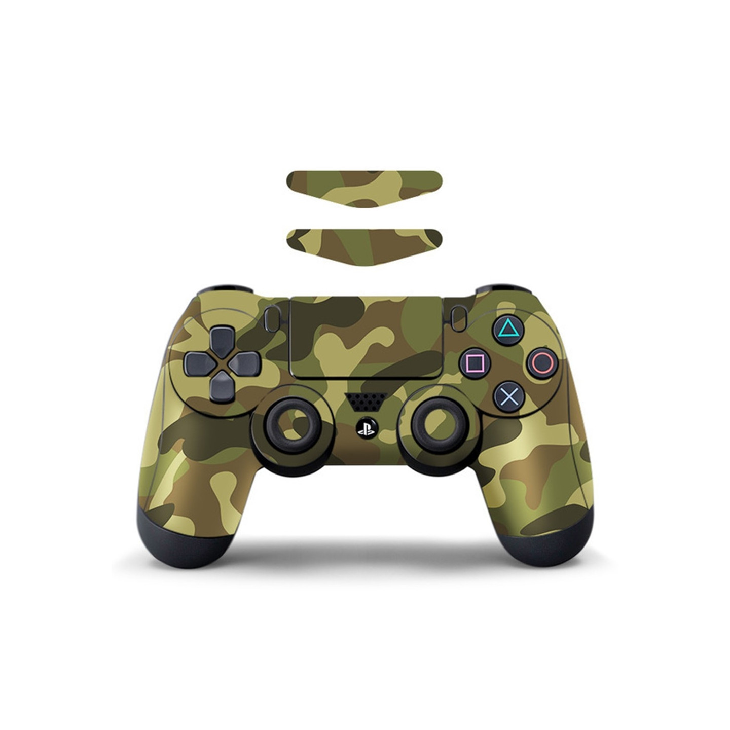 For Sony PS4 / PS4 Slim Game Controller Decal Removable - Green Camouflage