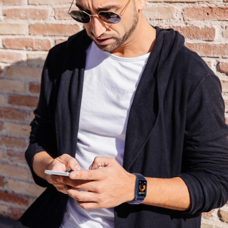 Huawei Band 8/9 Nylon Rannekellon integroitu suojakotelo