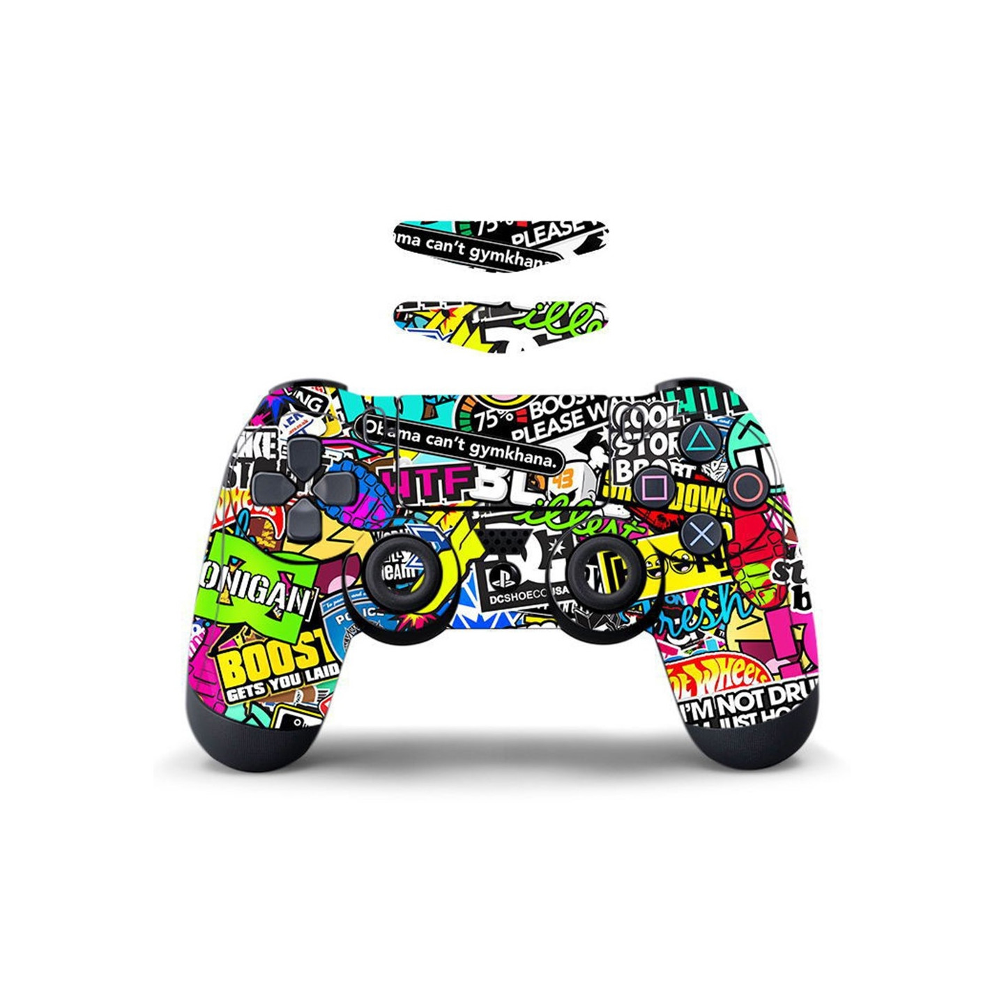 For Sony PS4 / PS4 Slim Game Controller Decal Removable - Graffiti