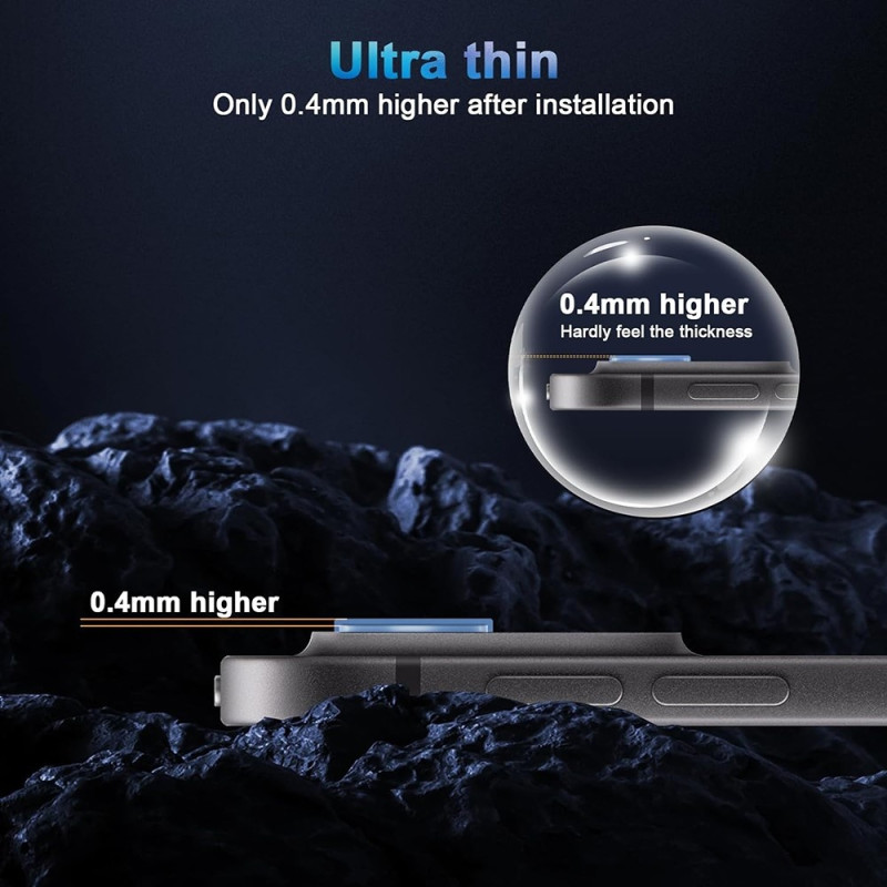 2stk kameralinsedeksel til iPad Pro 11 (2024) /iPad Pro 13 (2024) Metall+herdet glasslinsefilm