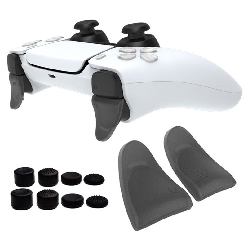 Utvidet utløserknapp for Sony PS5 L2/R2 Trigger+Nøkkelhette