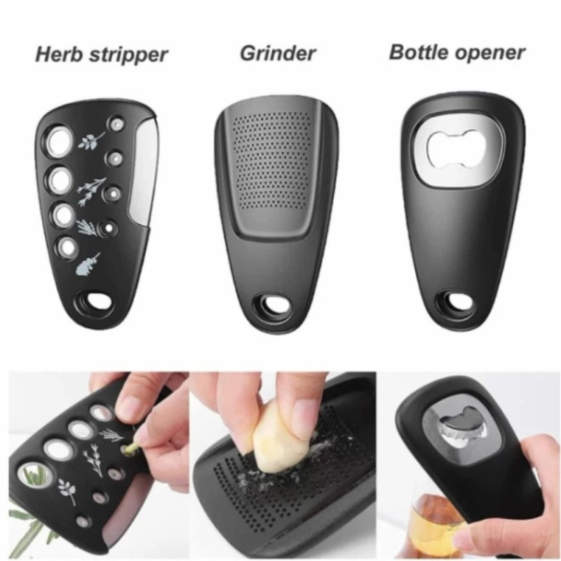 6 - in - 1 Pizza Cutter Can Opener Garlic Measurer Peeler etc