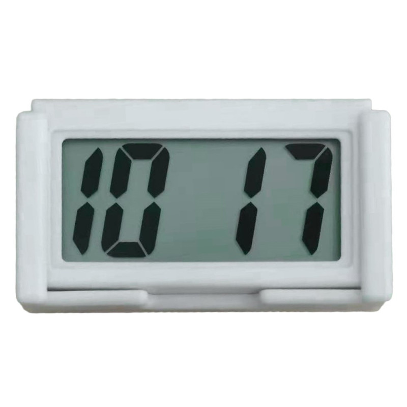 Mini Portable Simple Quiet Digital Clock Car Home Electronic - White