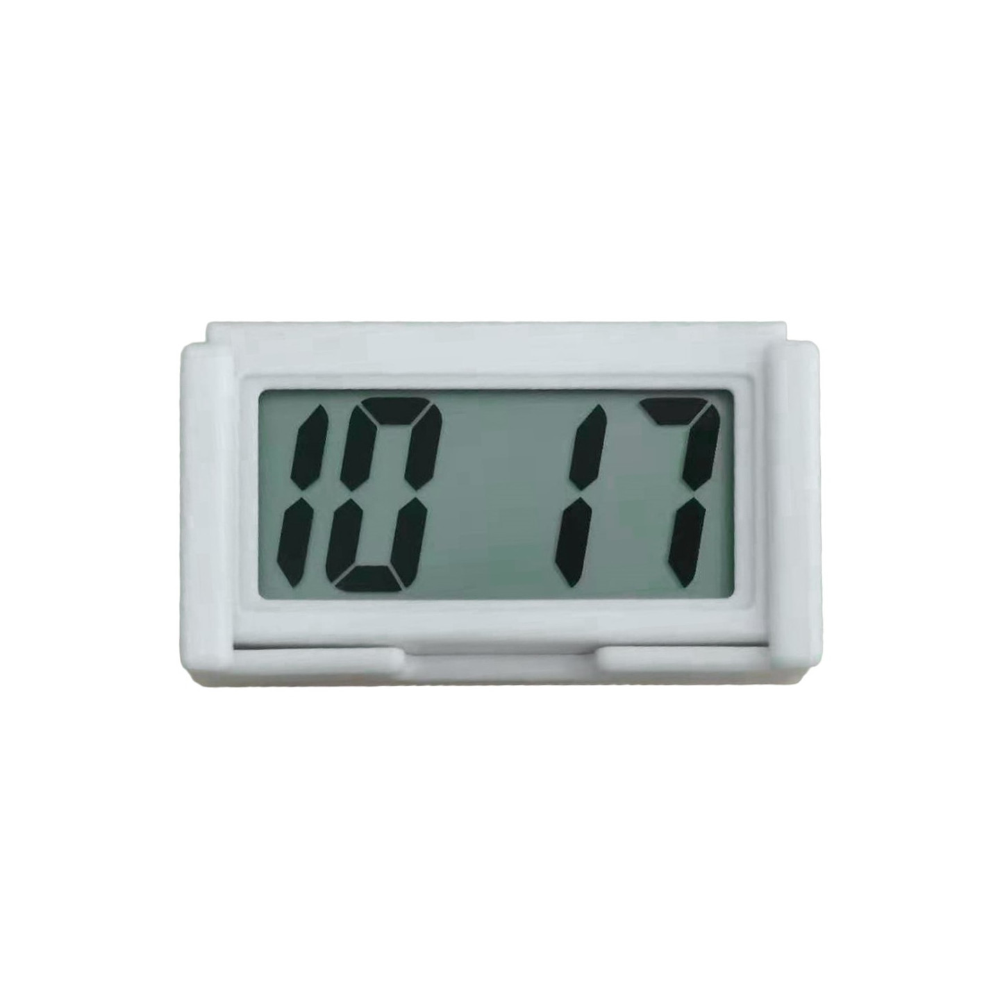 Mini Portable Simple Quiet Digital Clock Car Home Electronic - White