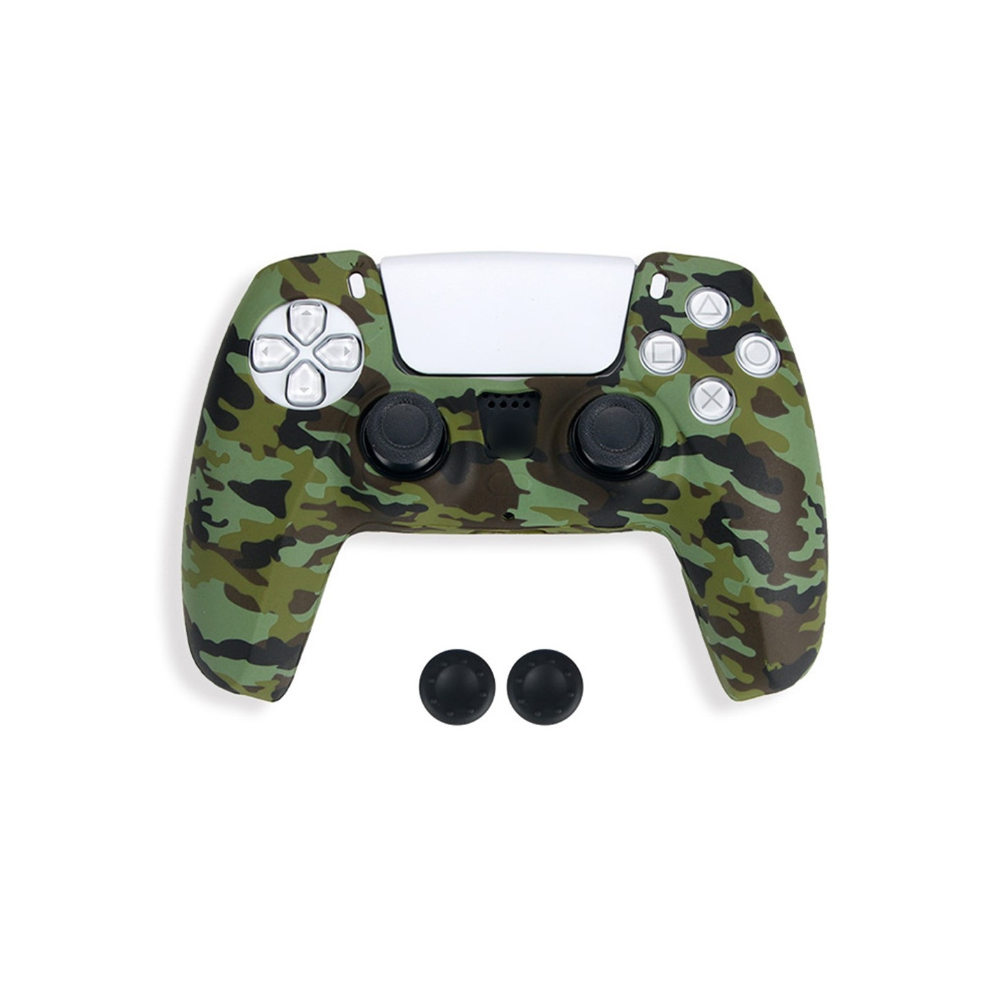 DATA FROG Til Sony Playstation 5 Silikone Cover Gamepad Beskyttelsescover med 2 Rocker Caps