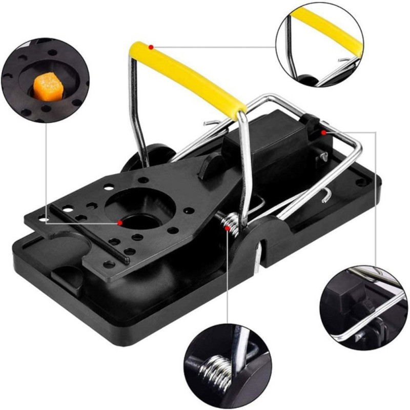 6Pcs / Set Reusable Mechanical Metal Spring Mouse Traps High Sensitive