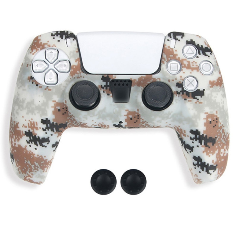 DATA FROG Til Sony Playstation 5 Silikone Cover Gamepad Beskyttelsescover med 2 Rocker Caps