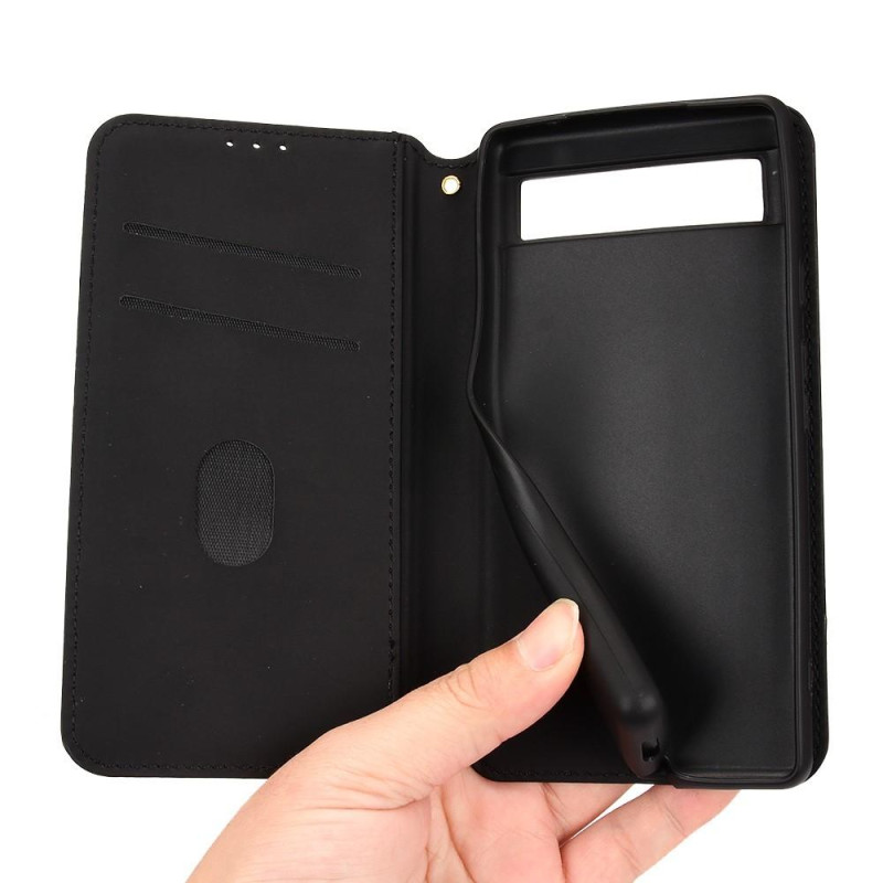Rhombus Wallet Case for Google Pixel 6a - Black