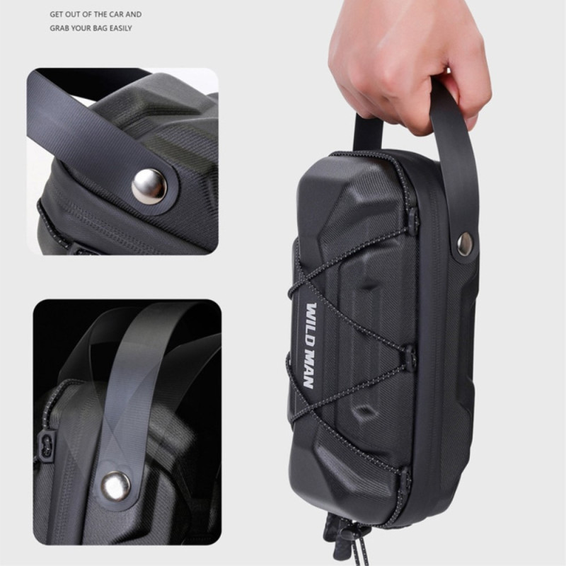 WILD MAN GD6X 2L Electric Scooter Hanging Bag EVA Hard Shell Bicycle Bag for Phone