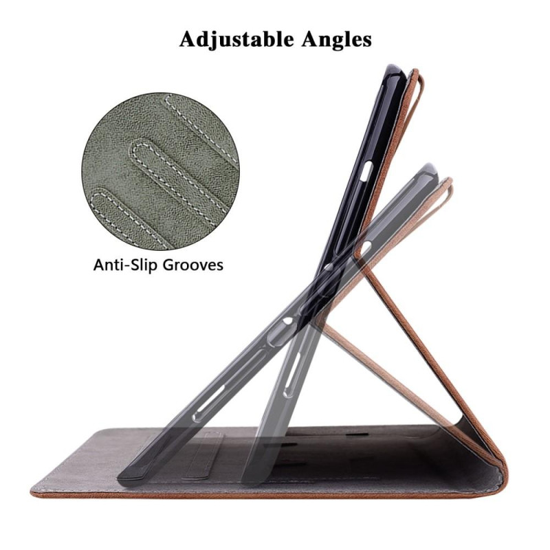 Nokia T21 Deksel med Trykt Søt Tiger + Kortholder - Brun