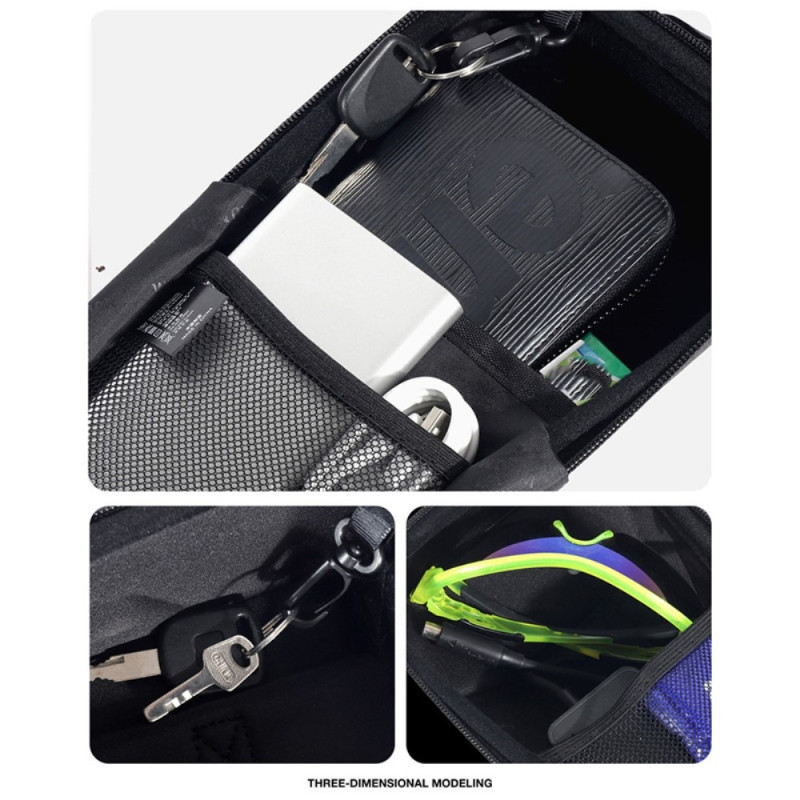 WILD MAN GD6X 2L Sähköskootterin Ripustettava Laukku EVA Kovakuorinen Polkupyörälaukku Puhelimelle, Korjaustyökaluille