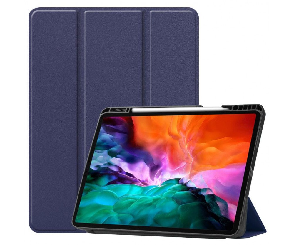 iPad Pro 12.9" 2021 Slim fit tri-fold fodral - Blå