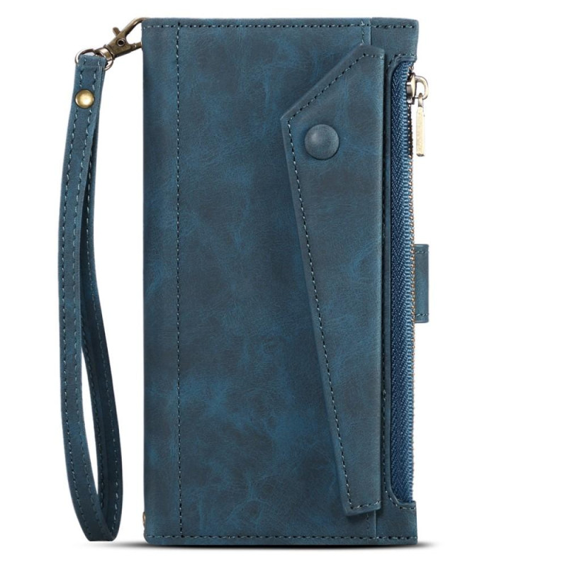 ESEBLE Lommebok - deksel Myntlomme & Stropp Google Pixel 6a - Blå