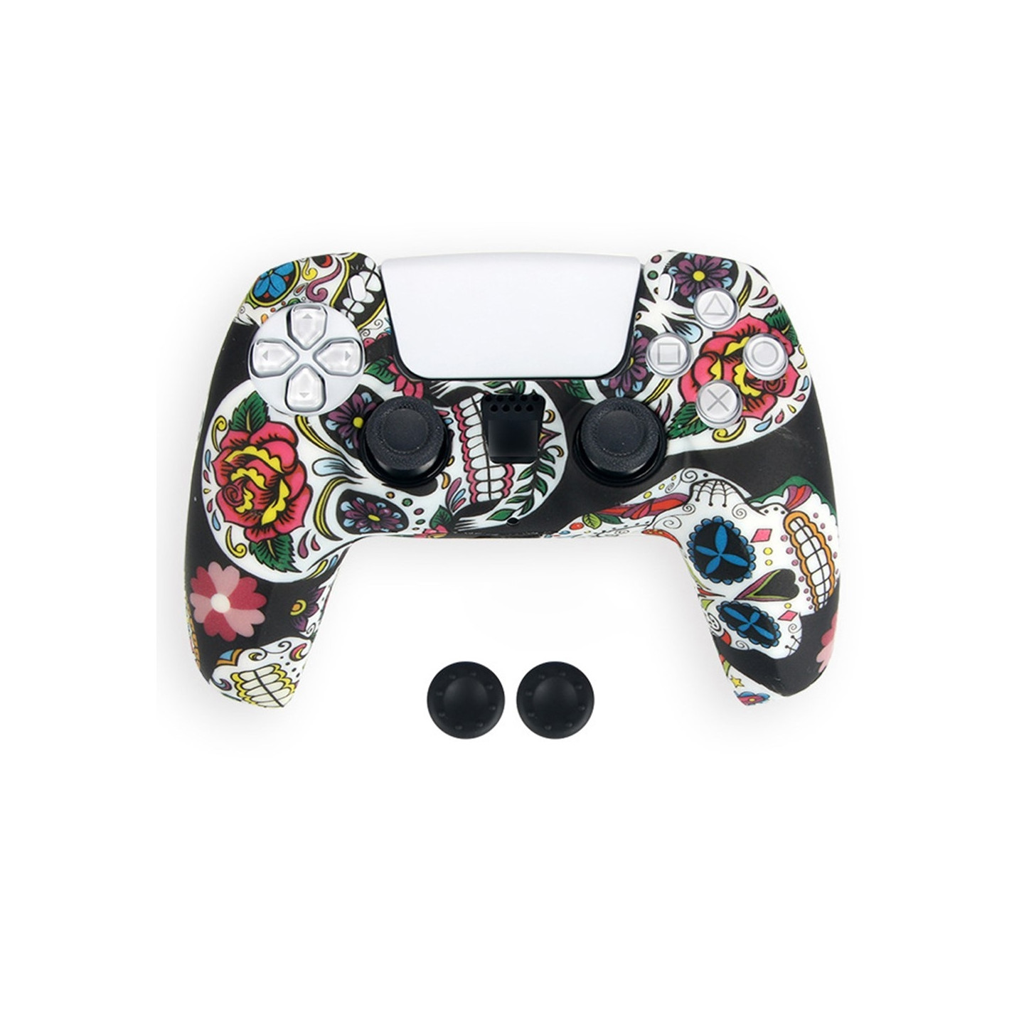 DATA FROG Til Sony Playstation 5 Silikone Cover Gamepad Beskyttelsescover med 2 Rocker Caps