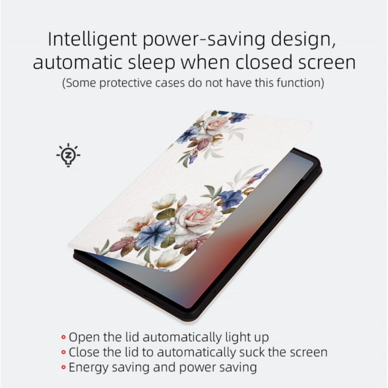 Til iPad Pro 11 (2024) Deksel Flip Stand Smart Nettbrettveske - Lilla Magnolia