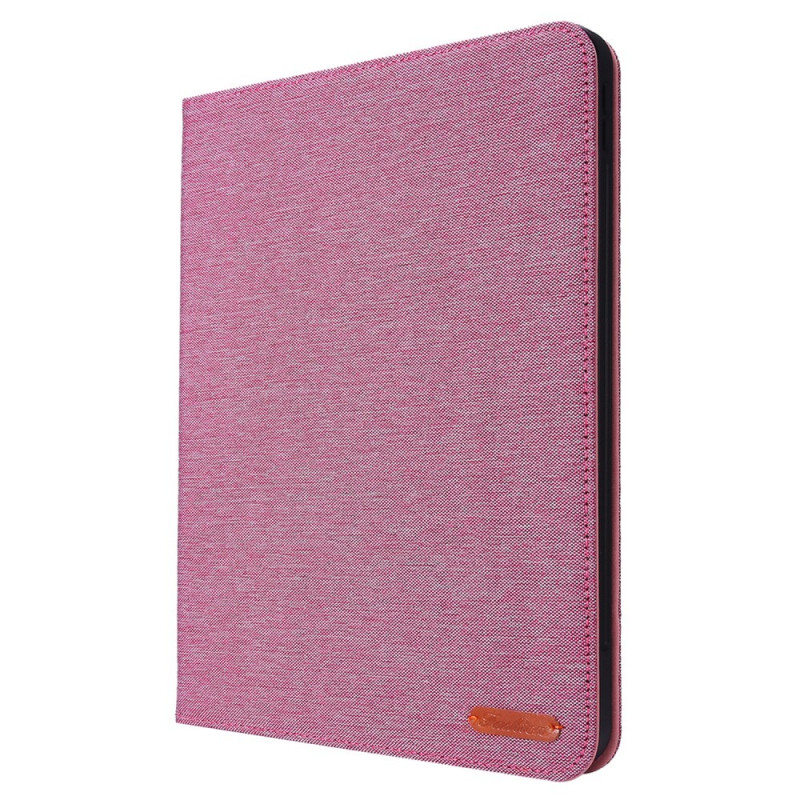 For iPad Air 13 (2024) Sammenleggbart Veske Kortholder Stofftekstur - Rosa