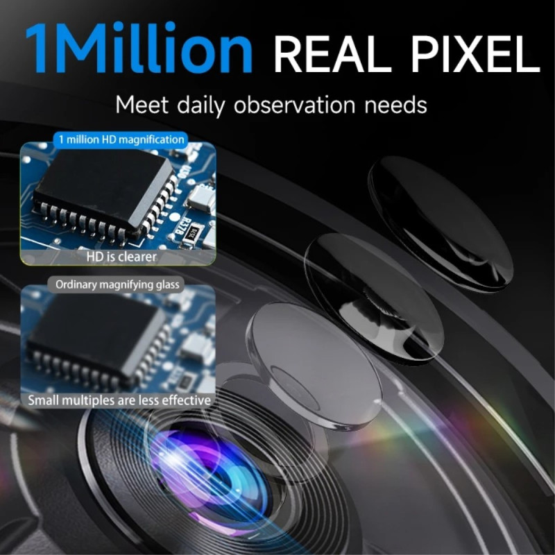 2 - tommers IPS HD Photo & Record med denne forstørrelsesglasset. LED - lys