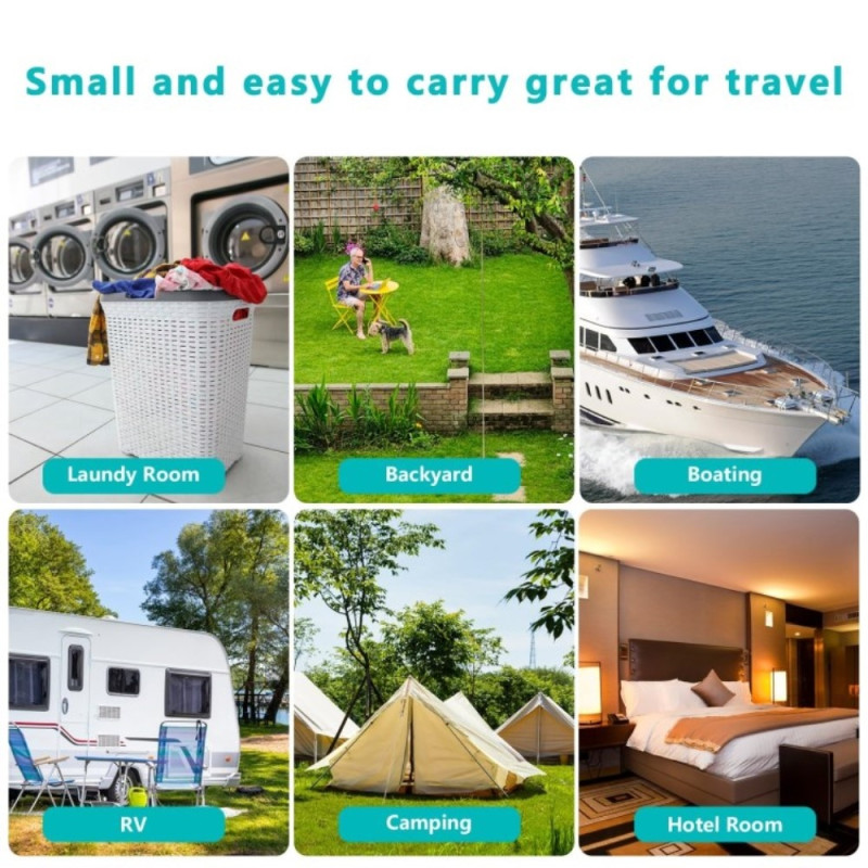 Punch - fri tørresnor Camping Tørrende elastisk tørresnor