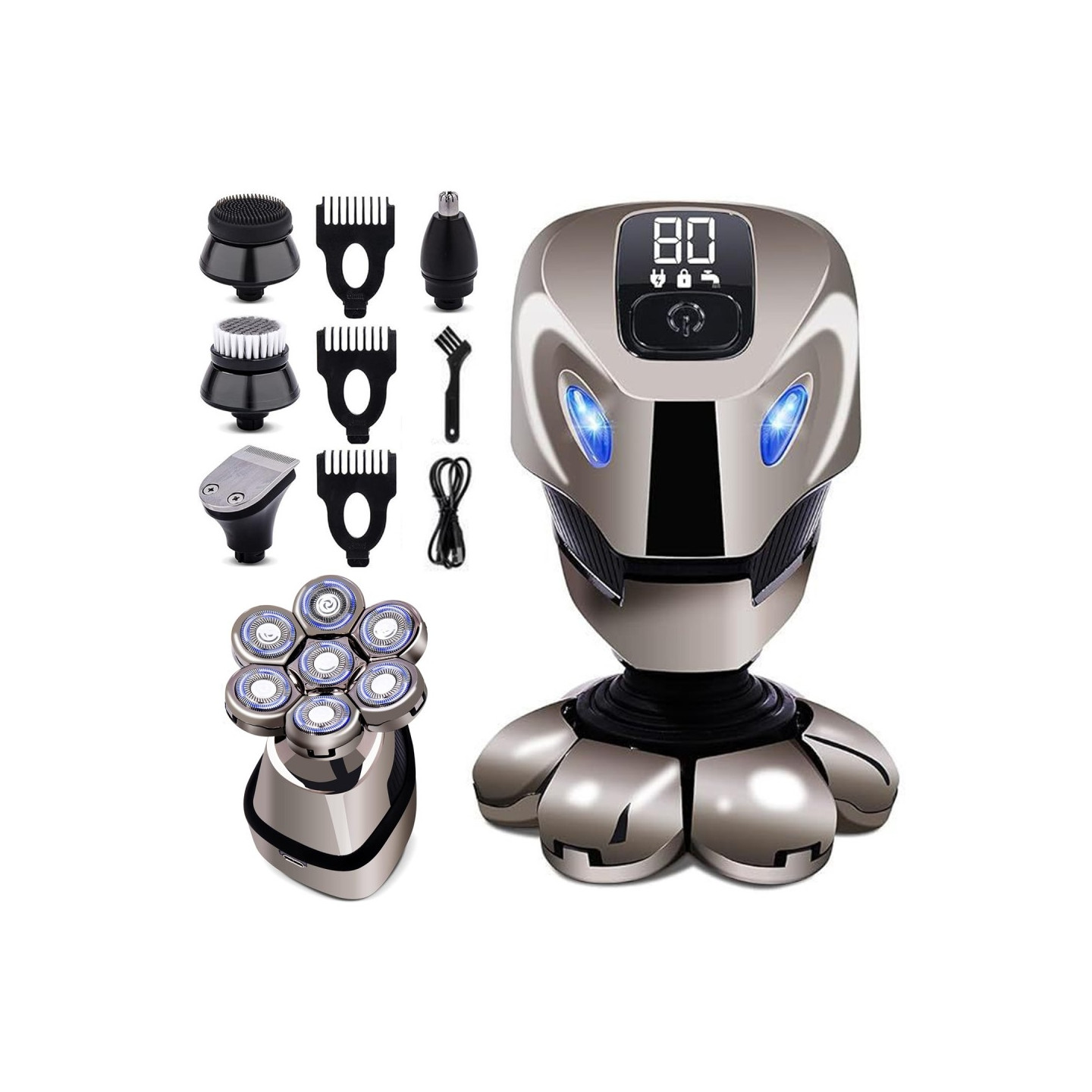 5 - in - 1 multifunctional electric shaver with digital display